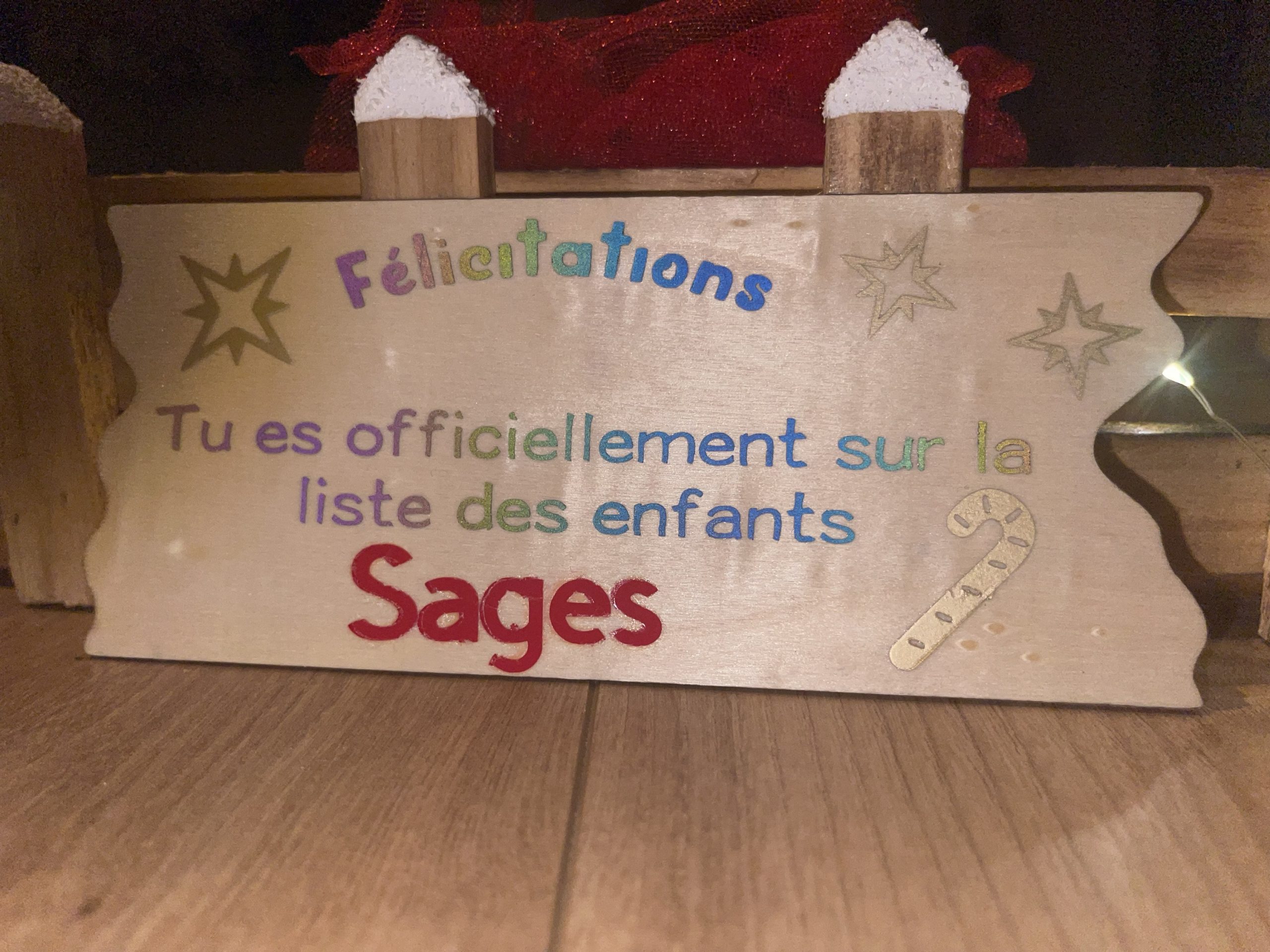 Plaque « Enfant Sage » personnalisée